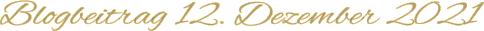 Blogbeitrag 12. Dezember 2021